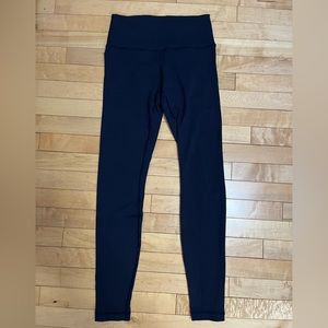 Navy high waisted Lulu leggings (size 6)
